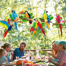6/9/12pcs Parrot Charm Party Decoration Props Tropical Theme Decor Accessories - 9pcs