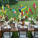 6/9/12pcs Parrot Charm Party Decoration Props Tropical Theme Decor Accessories - 9pcs