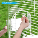 3in1 Parrot Bath Basin Bird Bathtub Cage or Accessory Pet Bird Feeder Water Bowl - Overdress