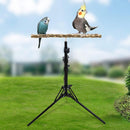1-Piece Height-Adjustable Bird Perch Stand with Tripod Base