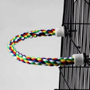 Parrot Rope Perch Colourful Bird Cage Toy Cotton Bungee Swing for Pet Birds - 105CM