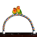 Parrot Rope Perch Colourful Bird Cage Toy Cotton Bungee Swing for Pet Birds - 105CM
