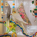 Parrot Rope Perch Colourful Bird Cage Toy Cotton Bungee Swing for Pet Birds - 105CM