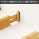 4PCS Bamboo Drawer Retractable Partitions Durable for Home Kitchen