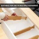 4PCS Bamboo Drawer Retractable Partitions Durable for Home Kitchen
