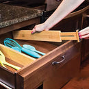 4PCS Bamboo Drawer Retractable Partitions Durable for Home Kitchen