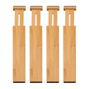 4PCS Bamboo Drawer Retractable Partitions Durable for Home Kitchen