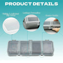 Plastic Screw Parts Storage Box Small Hardware Organizer Case with Four Grids