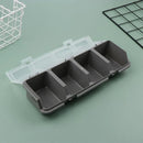 Plastic Screw Parts Storage Box Small Hardware Organizer Case with Four Grids