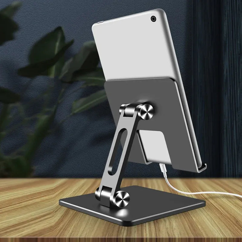 Aluminum Alloy Tablet Phone Holder Desk Stand Bracket Foldable For Ipad Pro 12.9 - Grey