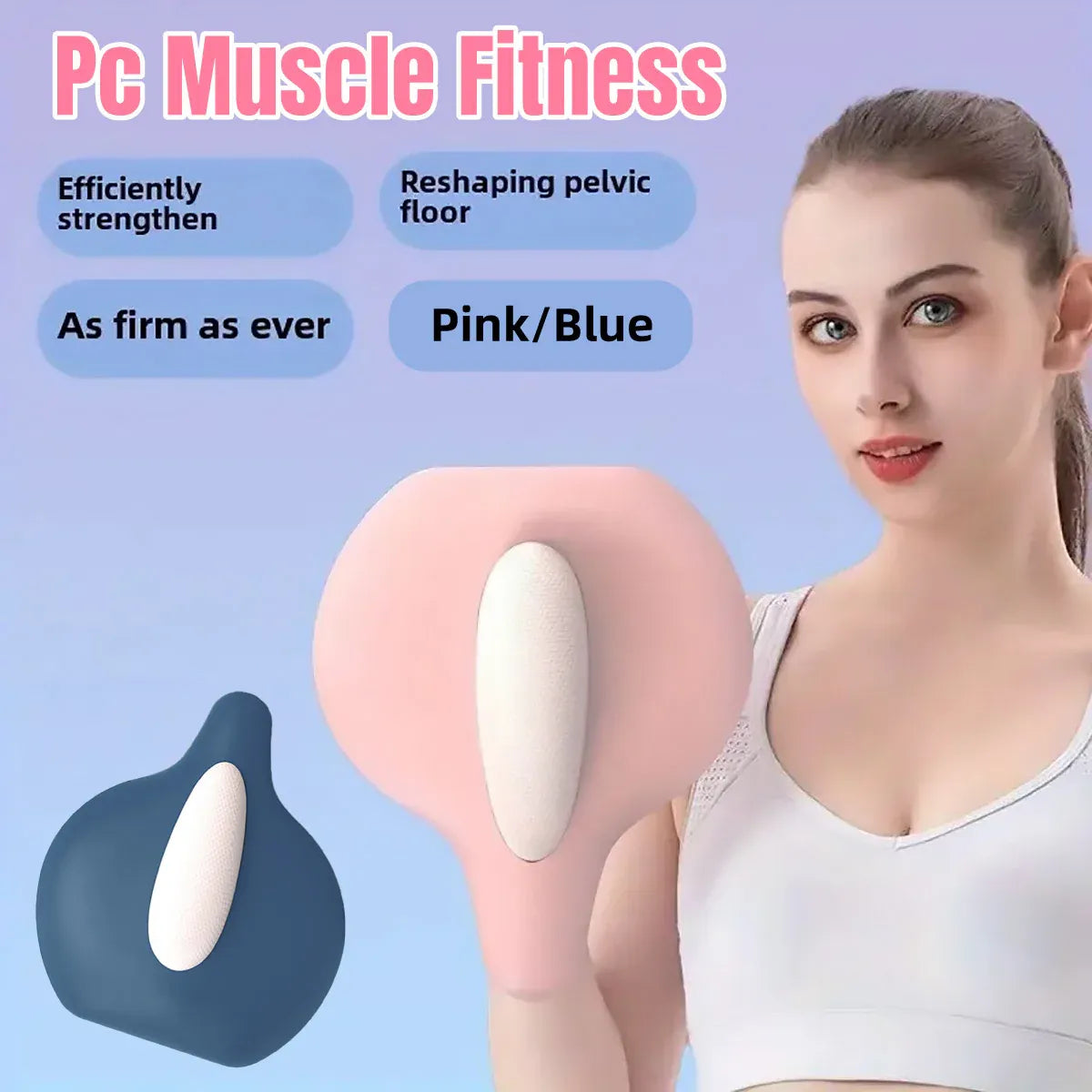 Hip and Inner Thigh Squeeze Trainer Compact Fitness Tool for Home Workouts - Blue