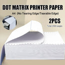 A4 Dot Matrix Printer Paper 2000 Sheets for Computer Office