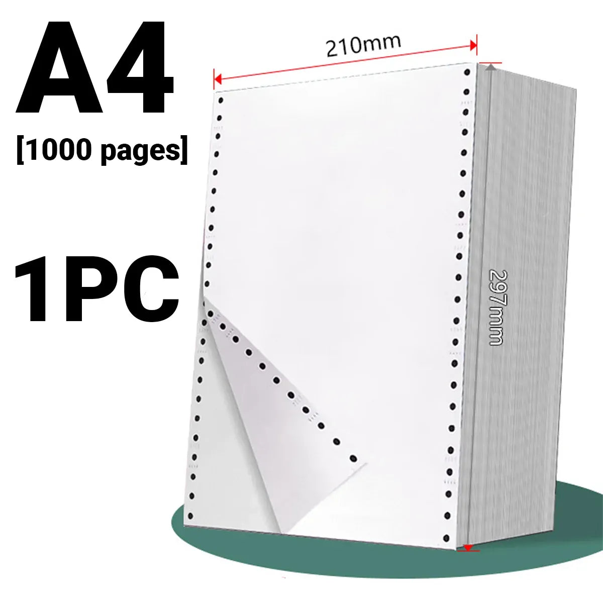 A4 Dot Matrix Printer Paper 2000 Sheets for Computer Office