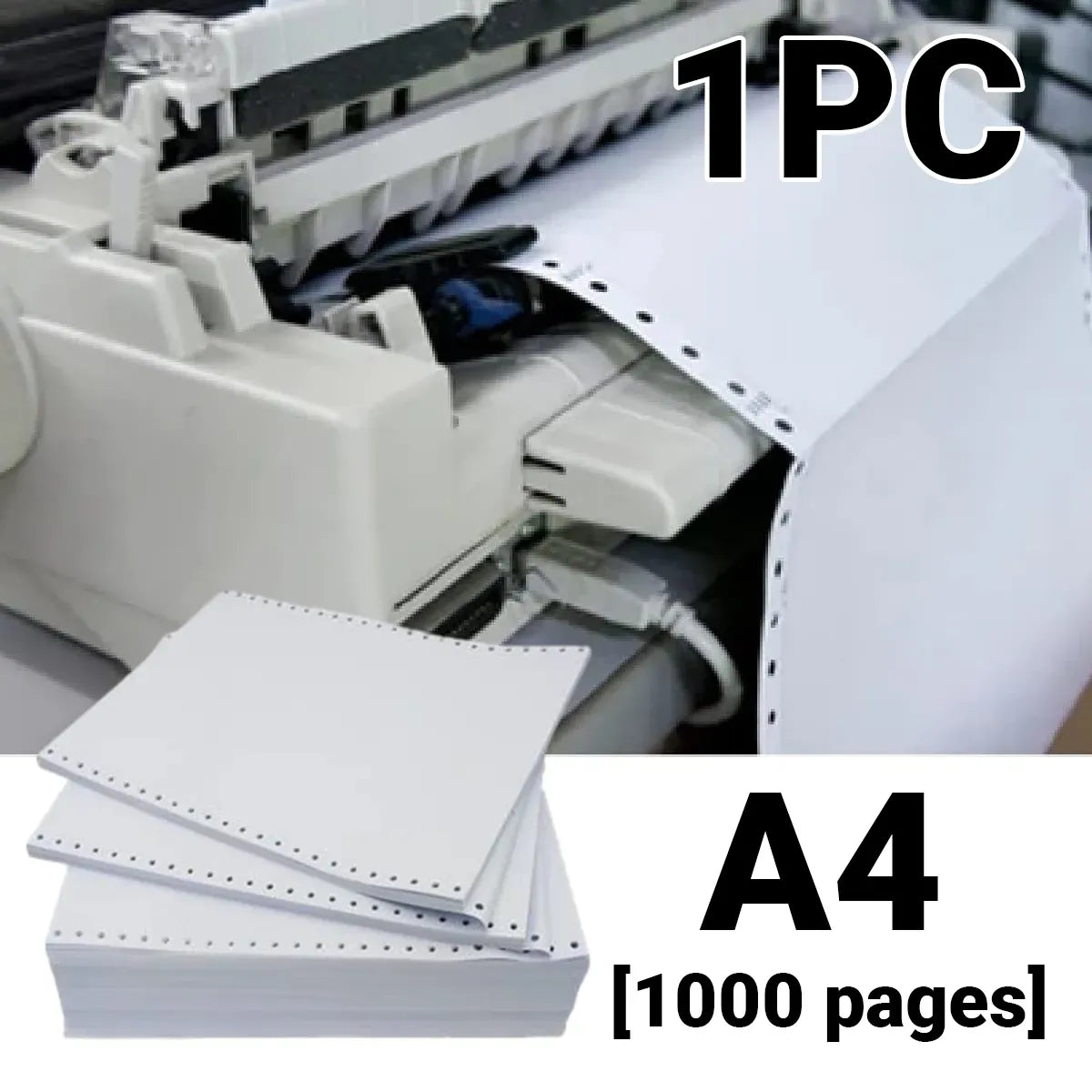 A4 Dot Matrix Printer Paper 2000 Sheets for Computer Office