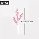 10PCS Artificial Peach Blossom Branches Realistic Pink for Wedding