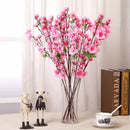 10PCS Artificial Peach Blossom Branches Realistic Pink for Wedding