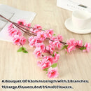 10PCS Artificial Peach Blossom Branches Realistic Pink for Wedding