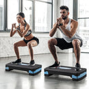Adjustable Aerobic Step Platform Plastic Fitness Stepper for Workout Training - Green