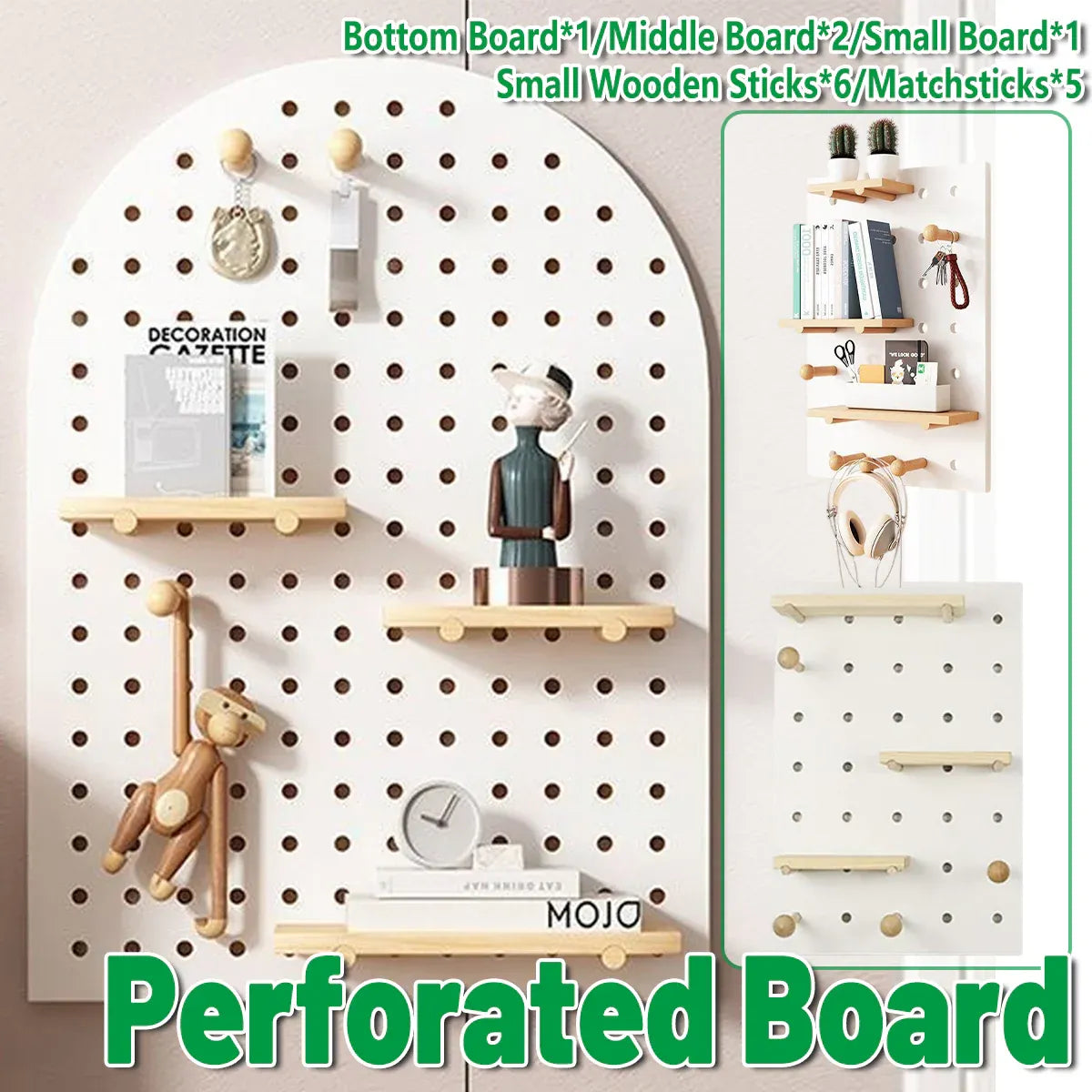 Wall Storage Shelf Panel Display Rack Cave Style Porch Shelf For Home Decoration - Square