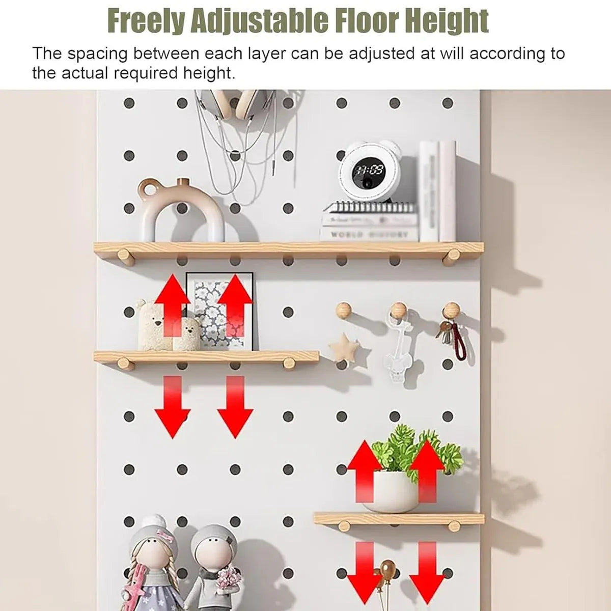 Wall Storage Shelf Panel Display Rack Cave Style Porch Shelf For Home Decoration - Square