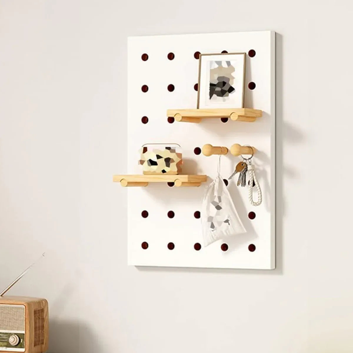 Wall Storage Shelf Panel Display Rack Cave Style Porch Shelf For Home Decoration - Square