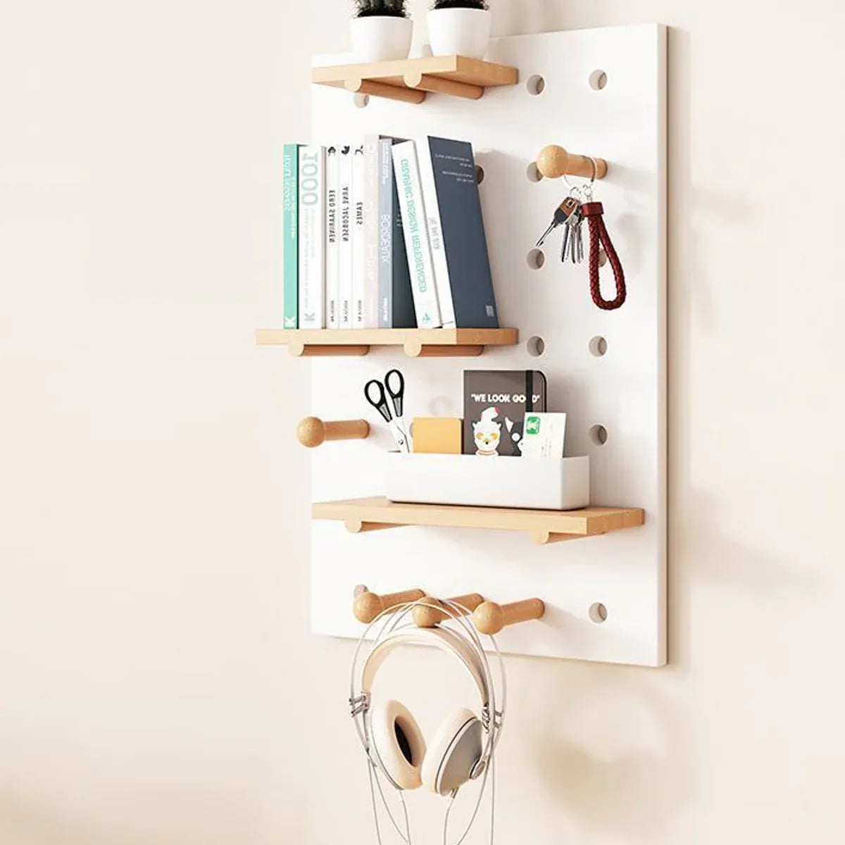 Wall Storage Shelf Panel Display Rack Cave Style Porch Shelf For Home Decoration - Square