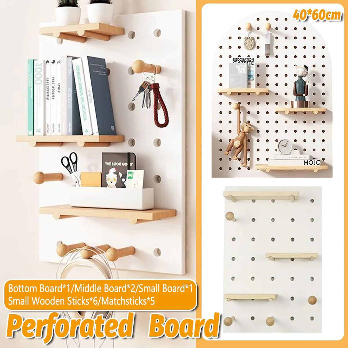 Wall Storage Shelf Panel Display Rack Cave Style Porch Shelf For Home Decoration - Square