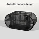 Creative Metal Desktop Pen Holder Multi-function Storage Box Organizer Rack - Blue
