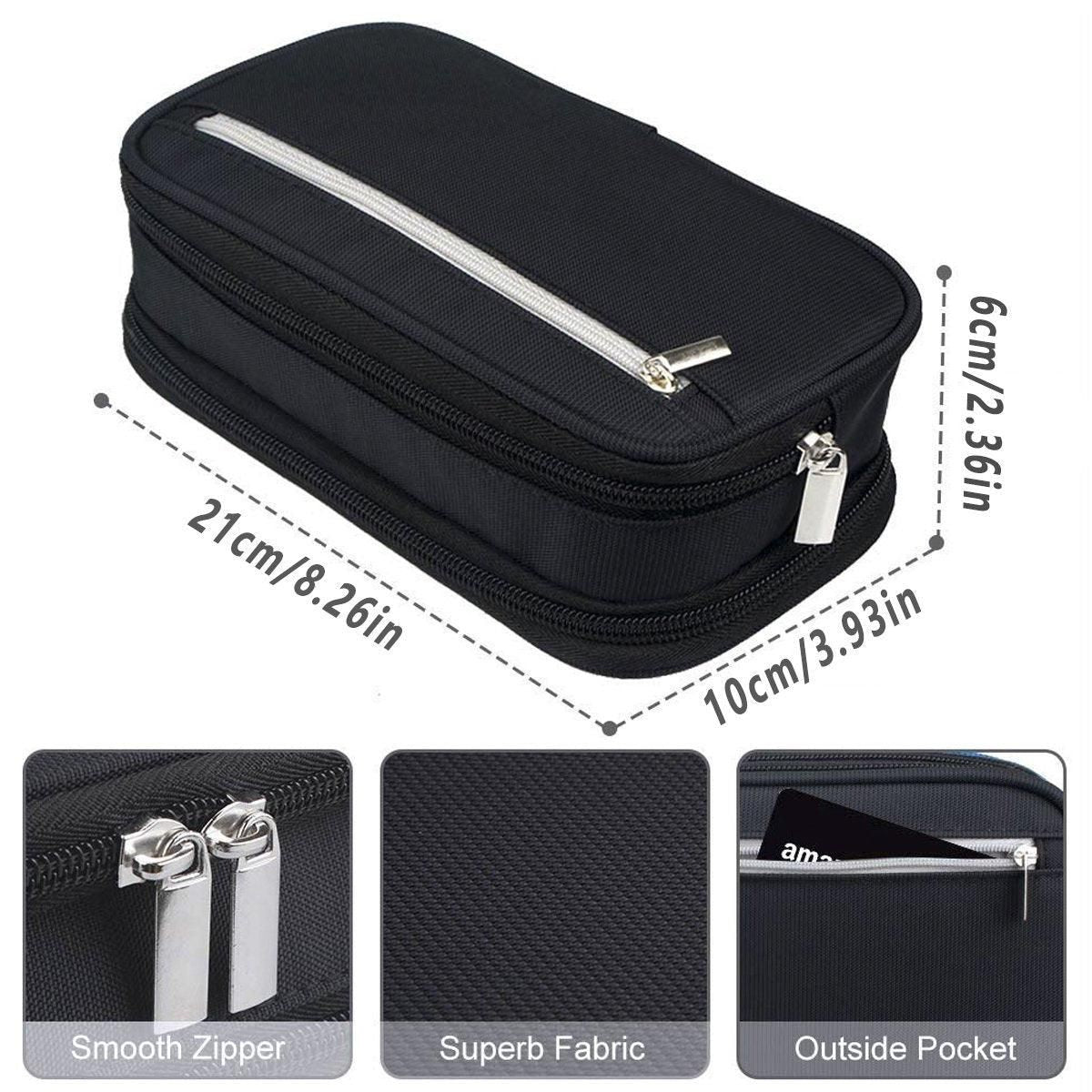 2pcs Large Capacity Multifunctional Pencil Case Storage Bag for School Office