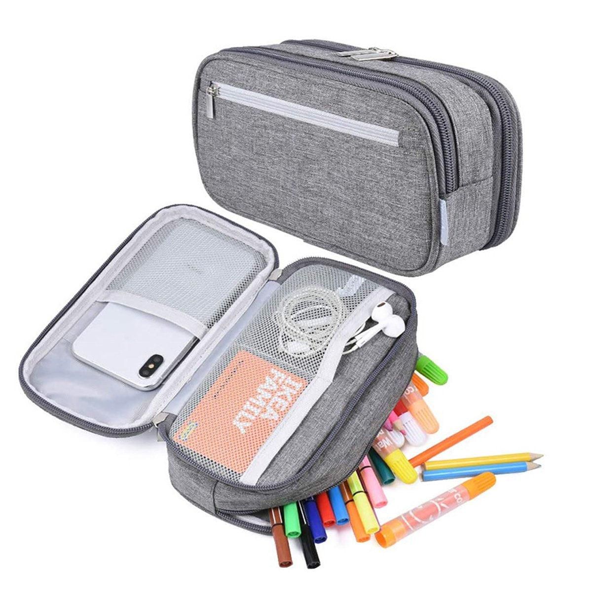 2pcs Large Capacity Multifunctional Pencil Case Storage Bag for School Office