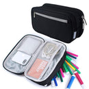 2pcs Large Capacity Multifunctional Pencil Case Storage Bag for School Office