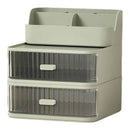 Drawer Storage Box Stationery Cosmetic Organizer Multi Purpose Desktop Holder - Green