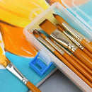 10PCS Clear Brush Storage Box for Gouache Watercolor Oil Painting Pen Holder Box