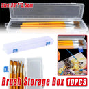10PCS Clear Brush Storage Box for Gouache Watercolor Oil Painting Pen Holder Box