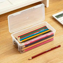 Transparent Stationery Organiser Box with Lid Pencil Pen Case Holder 4pcs Set