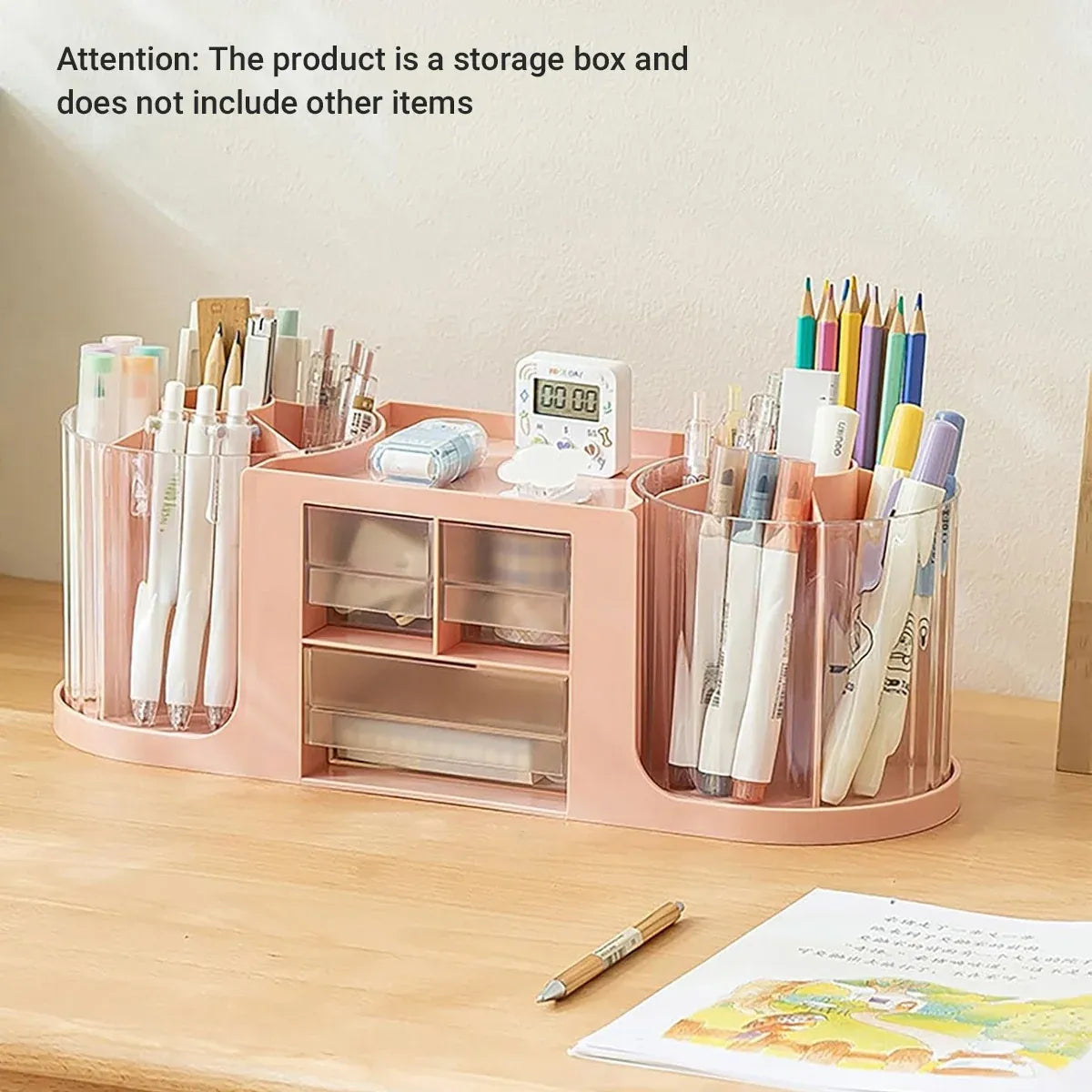 Plastic Rotating Pen Holder Multifunctional Storage for Pens Pencils Markers