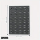 Clip-On Vertical Hole Board Desktop Organizer Punch-Free Office Partition Shelf - Black