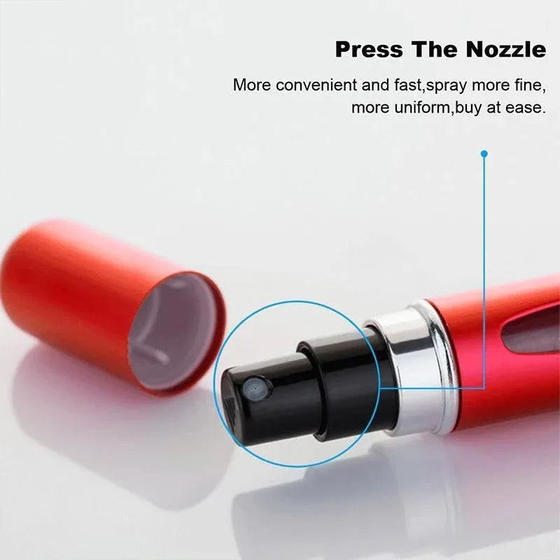 Portable Perfume Atomizer Spray Bottle 8ml Refillable Scent Pump for Travel Use - Coffee