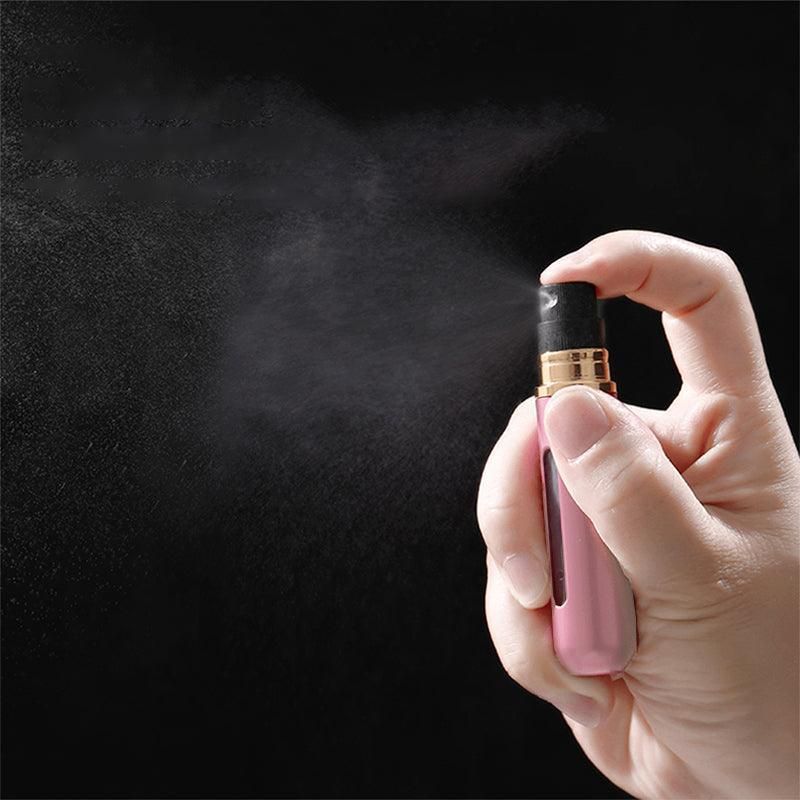 Portable Perfume Atomizer Spray Bottle 8ml Refillable Scent Pump for Travel Use - Gold