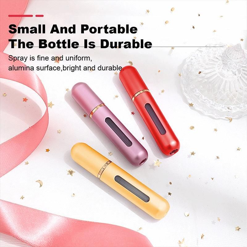 Portable Perfume Atomizer Spray Bottle 8ml Refillable Scent Pump for Travel Use - Purple