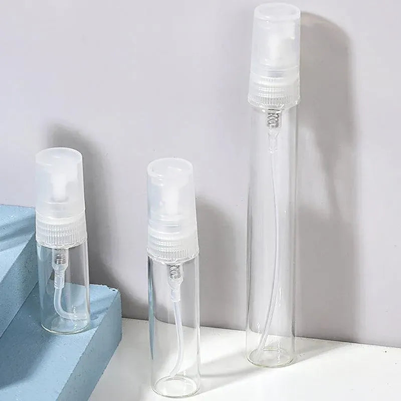 10Pcs Glass Perfume Bottles - 3/5/10ml with Atomizer Pump Spray - 10ML 10PCS