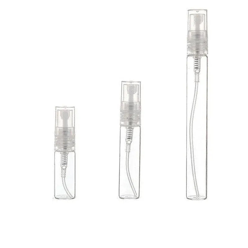10Pcs Glass Perfume Bottles - 3/5/10ml with Atomizer Pump Spray - 3ML 10PCS