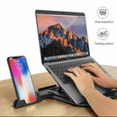 Adjustable Laptop Stand with 360-Degree Base for Desk Riser Home Office Holder - Black