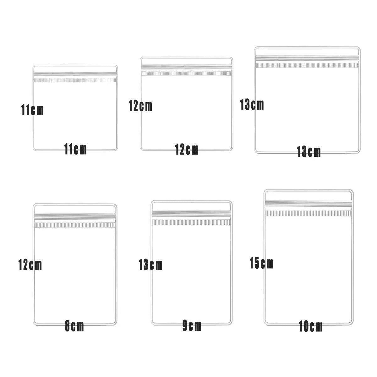 100pcs PVC Self-Sealing Jewelry Bags Anti-Oxidation Storage Dustproof Bags - 10*15cm