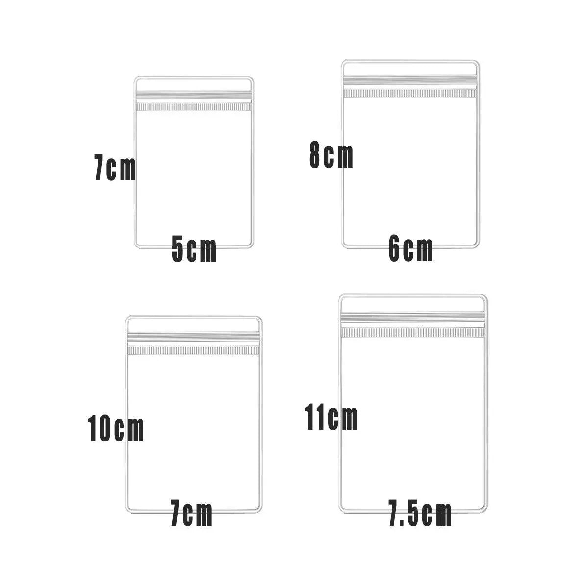 100pcs PVC Self-Sealing Jewelry Bags Anti-Oxidation Storage Dustproof Bags - 10*15cm