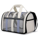 Pet Carrier Bag Portable Travel Cat Tote Bag Soft Breathable Cat Bag for Outdoor - Blue