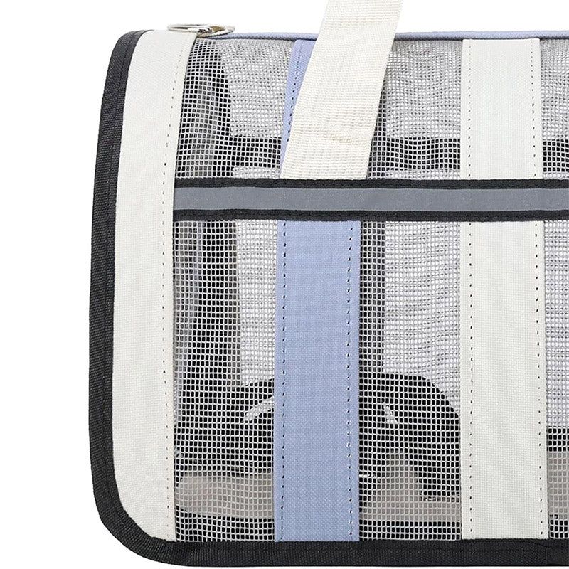 Pet Carrier Bag Portable Travel Cat Tote Bag Soft Breathable Cat Bag for Outdoor - Blue