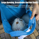 Portable One Shoulder Cat Dog Canvas Bag Breathable Pet Carrier for Travel - Blue