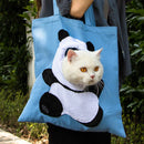 Portable One Shoulder Cat Dog Canvas Bag Breathable Pet Carrier for Travel - Blue