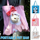 Portable One Shoulder Cat Dog Canvas Bag Breathable Pet Carrier for Travel - Blue